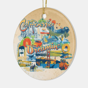 California Dreaming Ceramic Tree Decoration