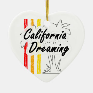 California Dreaming Ceramic Tree Decoration