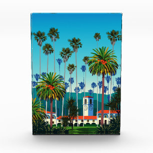 California Dreaming: City Park with Palm Trees Photo Block