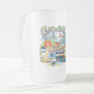 California Dreaming Frosted Glass Beer Mug