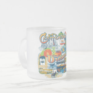 California Dreaming Frosted Glass Coffee Mug