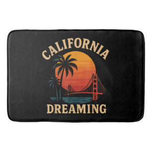 California Dreaming Golden Gate Bridge Sunset Bath Mat