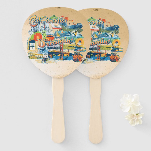 California Dreaming Hand Fan (Front and Back)