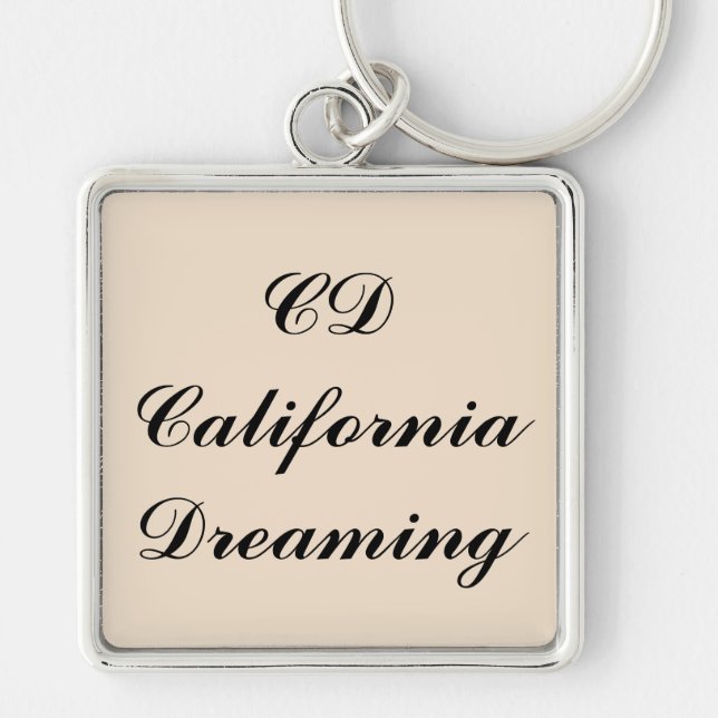 California Dreaming Monogram Key Ring (Front)
