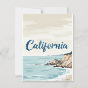 California Dreaming Postcard – Vintage Travel Vibe