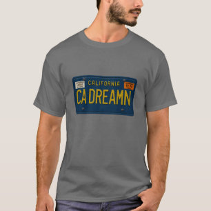 California Dreaming Retro 1969 Cali License Plate  T-Shirt