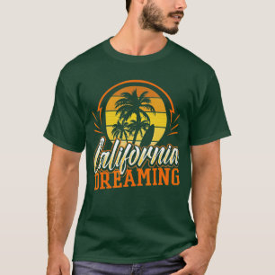 California Dreaming  Vintage Retro 70s Skyline Sur T-Shirt