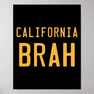 California Dude Retro West Coast Socal Norcal Surf Poster