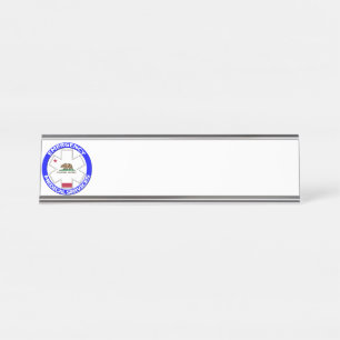 California EMS Star of Life Desk Name Plate