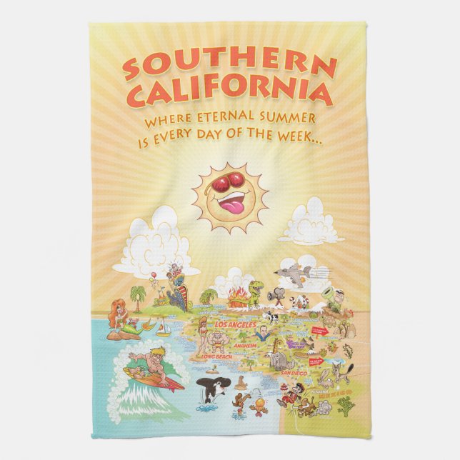 California Eternal Summer Towel (Vertical)
