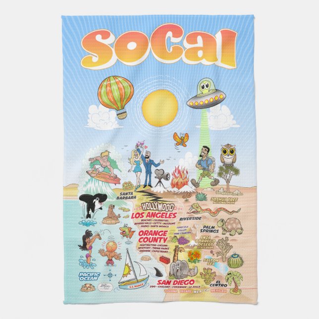 California Eternal Summer Towel (Vertical)
