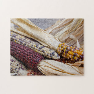 California. Fall Harvest Colourful Indian Corn Jigsaw Puzzle