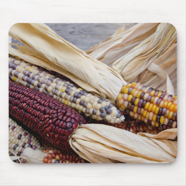 California. Fall Harvest Colourful Indian Corn Mouse Mat (Front)