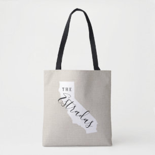 California Family Monogram State Tote Bag