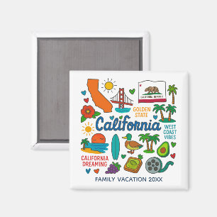 California Family Trip Keepsake Custom Magnet