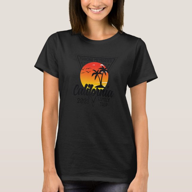 California Family Vacation 2023 Beach Family Trip  T-Shirt (Front)