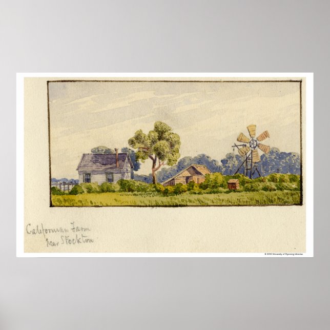 California Farm, Near Stockton Poster (Front)