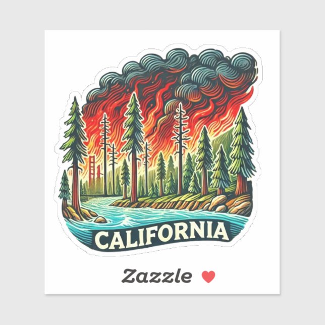 CALIFORNIA FIRE Keychain (Sheet)