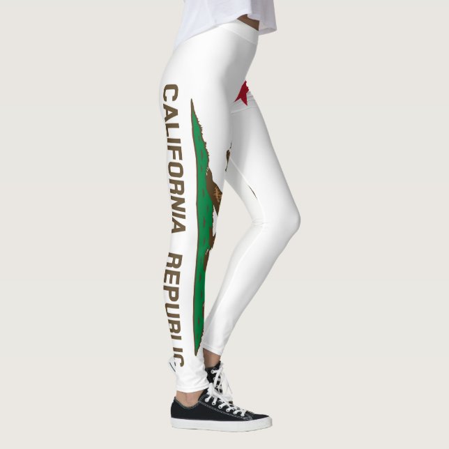 California Flag 90 degree full bleed Leggings (Right)