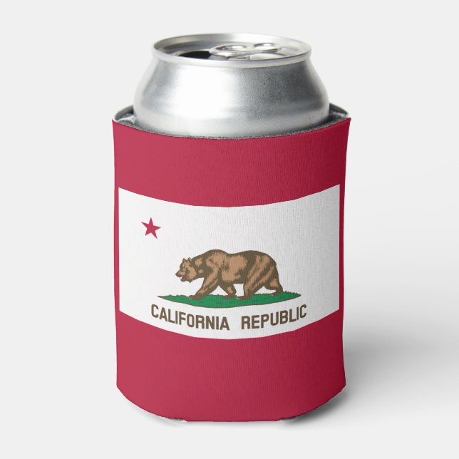 California flag, American state flag Can Cooler (Can Front)