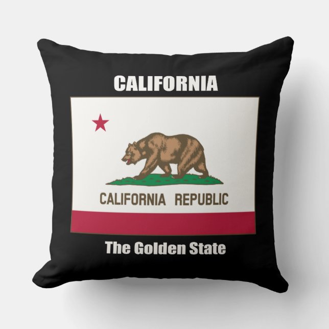California flag and motto cushion (Front)