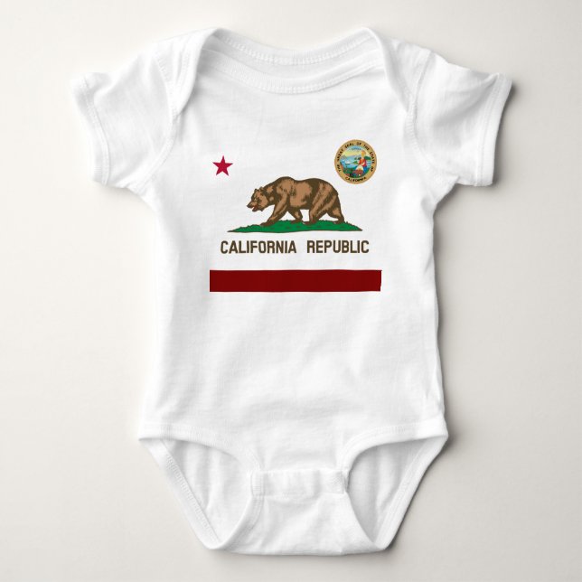 California flag baby bodysuit (Front)