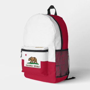 California Flag Backpack, USA & California Bag, Printed Backpack