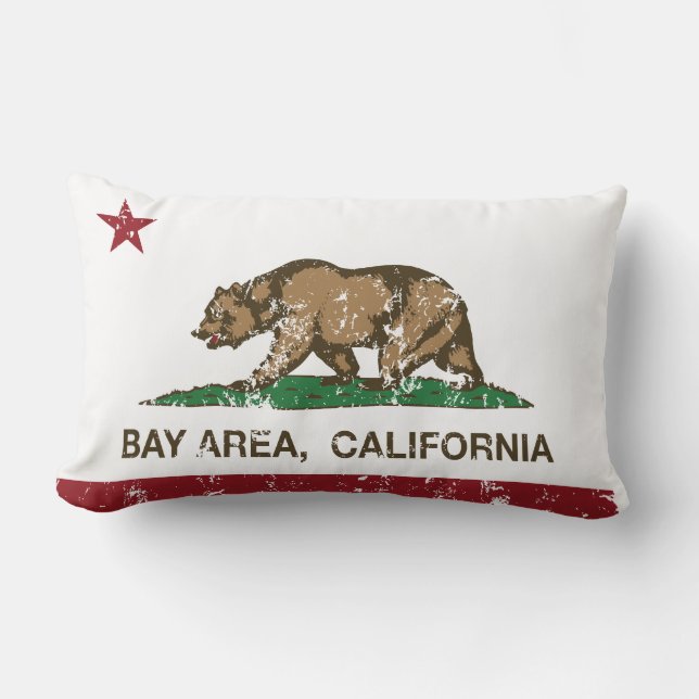 california flag bay area distressed.png lumbar cushion (Front)