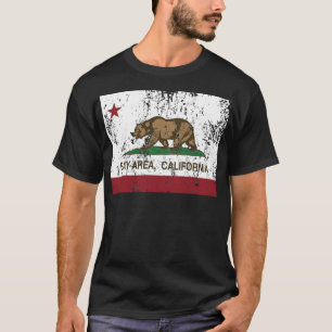 california flag bay area distressed T-Shirt