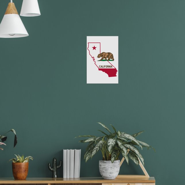 California Flag, Bear Poster (Living Room 1)