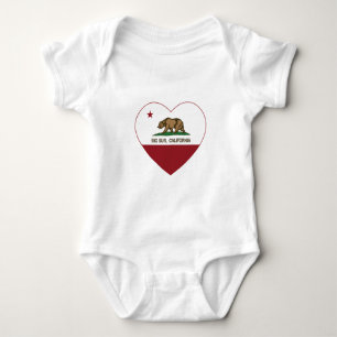 california flag big sur heart baby bodysuit