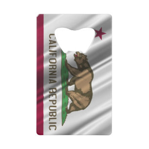 California Flag Bottle Opener Credit Card Size