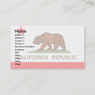 California Flag Business Card