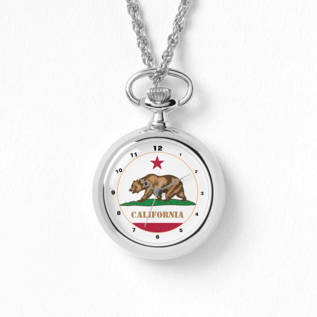California & Flag, California fashion USA /design Watch (Front)