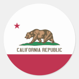 California Flag Classic Round Sticker