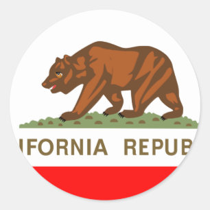 California Flag Classic Round Sticker