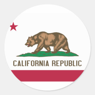 California Flag Classic Round Sticker
