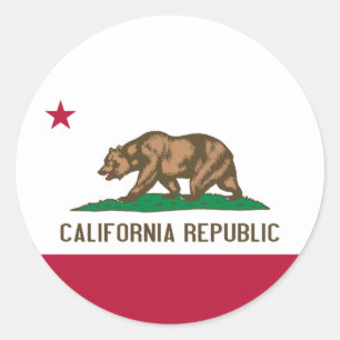 California Flag Classic Round Sticker