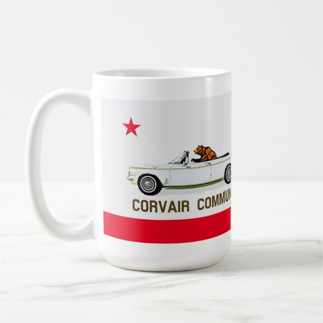 California flag Corvair convertible hoodie Coffee Mug (Left)