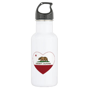 california flag crockett heart 532 ml water bottle