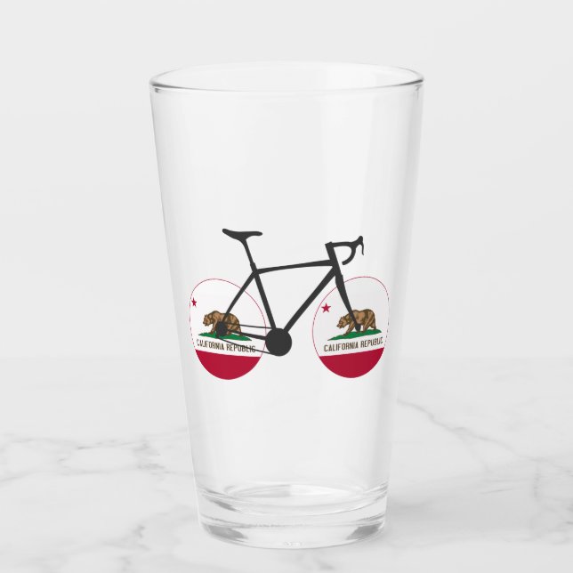California Flag Cycling Glass (Front)