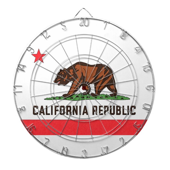 CALIFORNIA FLAG Dart Board (Front)