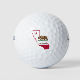 California Flag Design Golf Balls