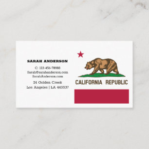 California Flag Elegant Business Cards / USA