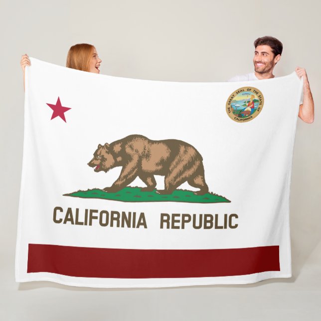 California flag fleece blanket (In Situ)