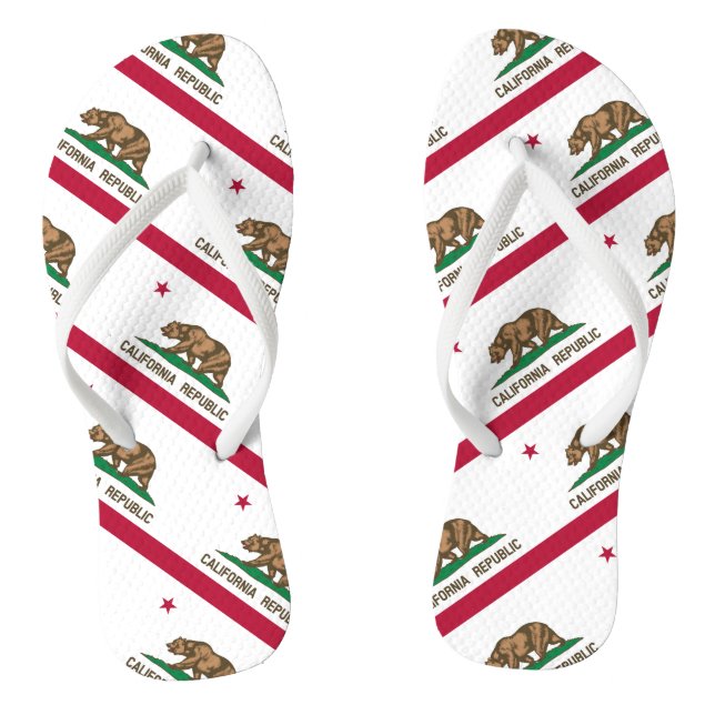 California flag flip flops (Footbed)