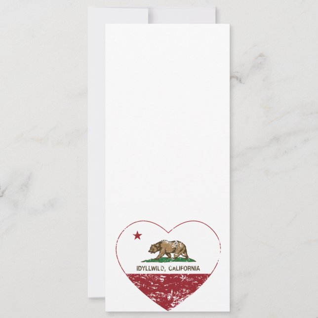 california flag idyllwild heart distressed (Front)