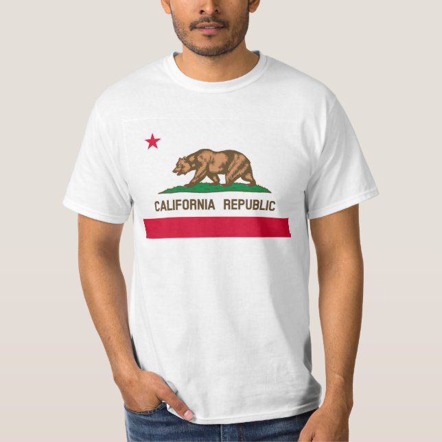 California Flag image for Men's-T-Shirt-White T-Shirt (Front)