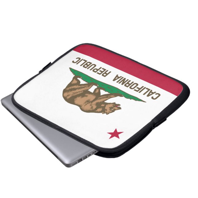 California Flag Laptop Sleeve (Front Bottom)