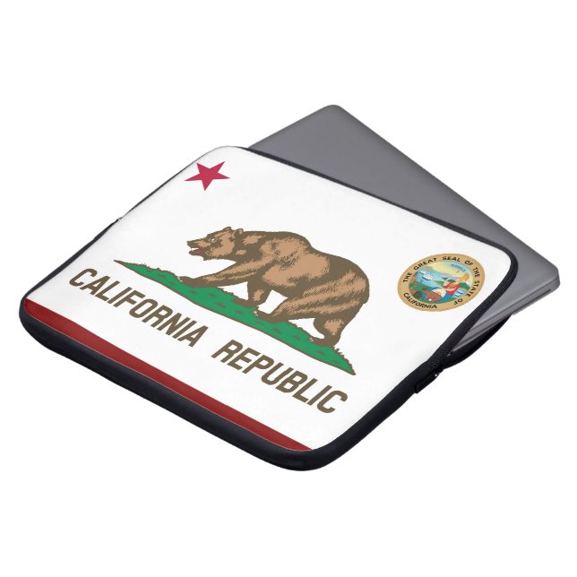 California flag laptop sleeve (Front Top)